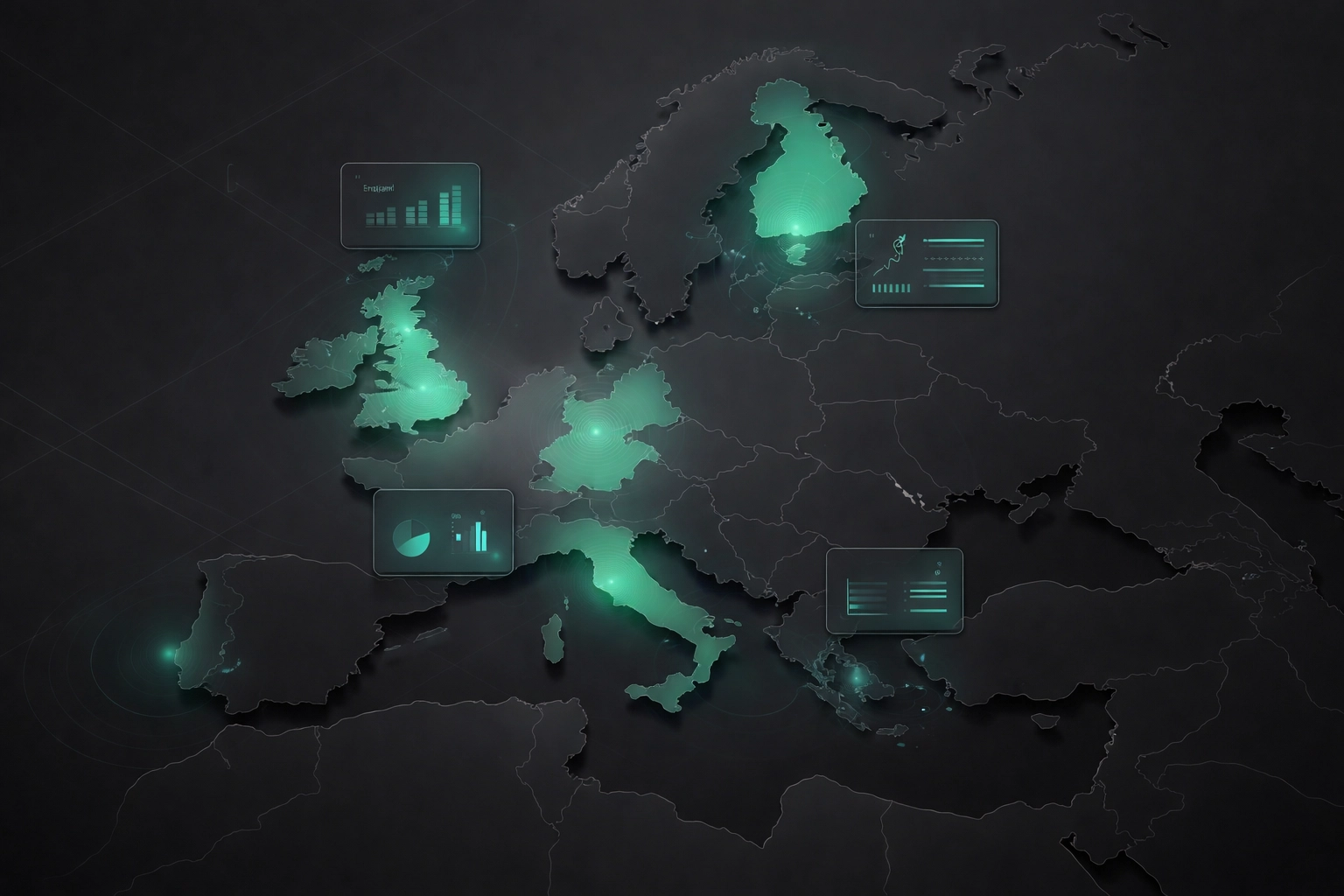 European map highlighting England, Italy, Germany and Sweden as top lower league BTTS betting markets