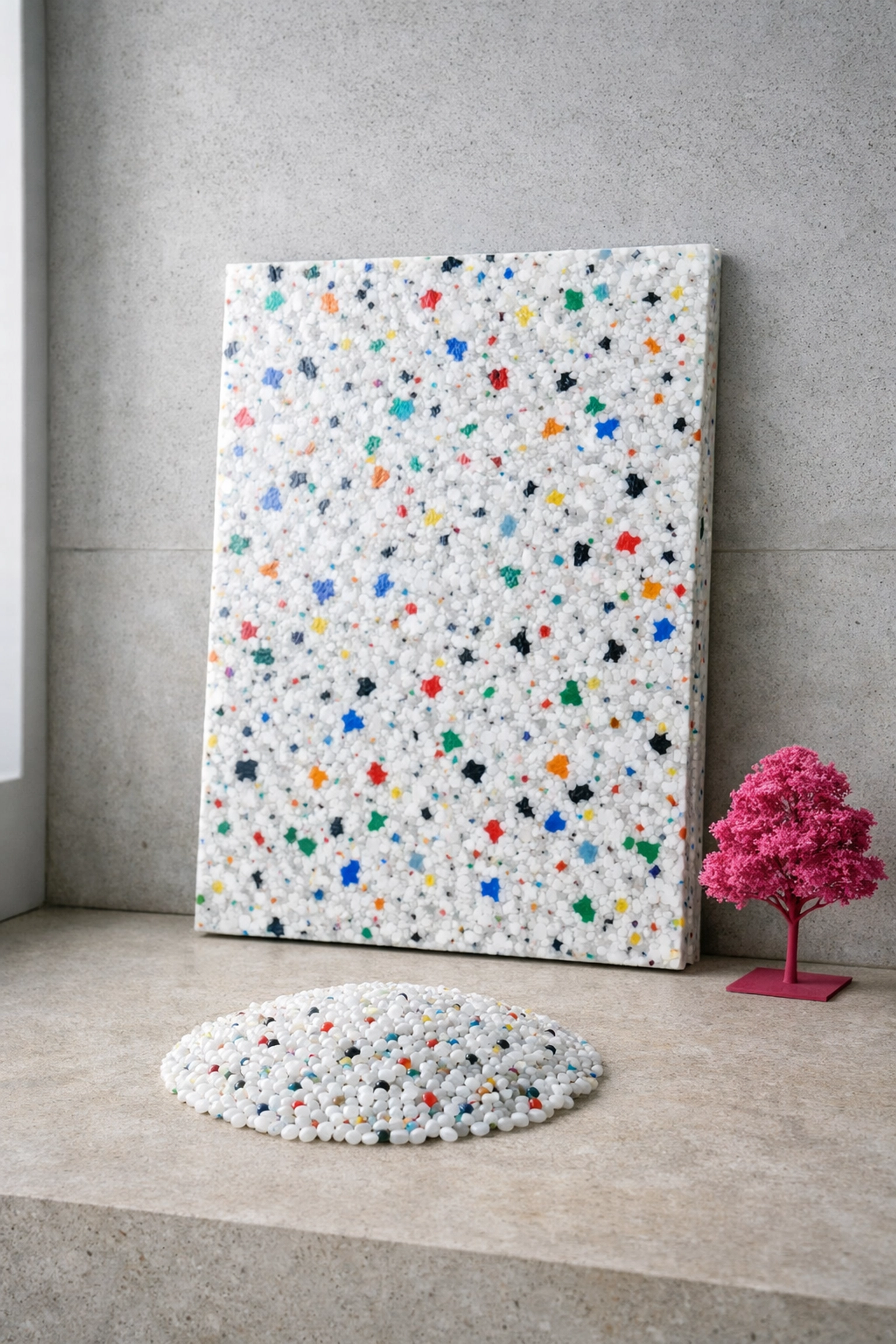 100% recycled plastic sheet and pellets reducing upfront embodied carbon in Australian manufacturing.