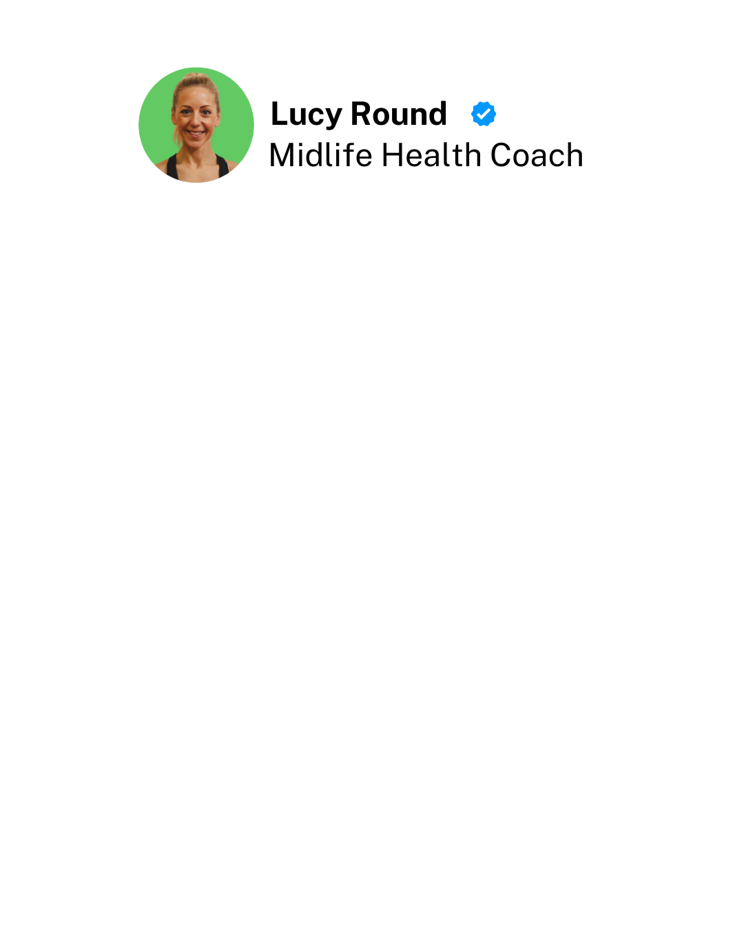 Lucy Round, Midlife Health Coach Profile Image