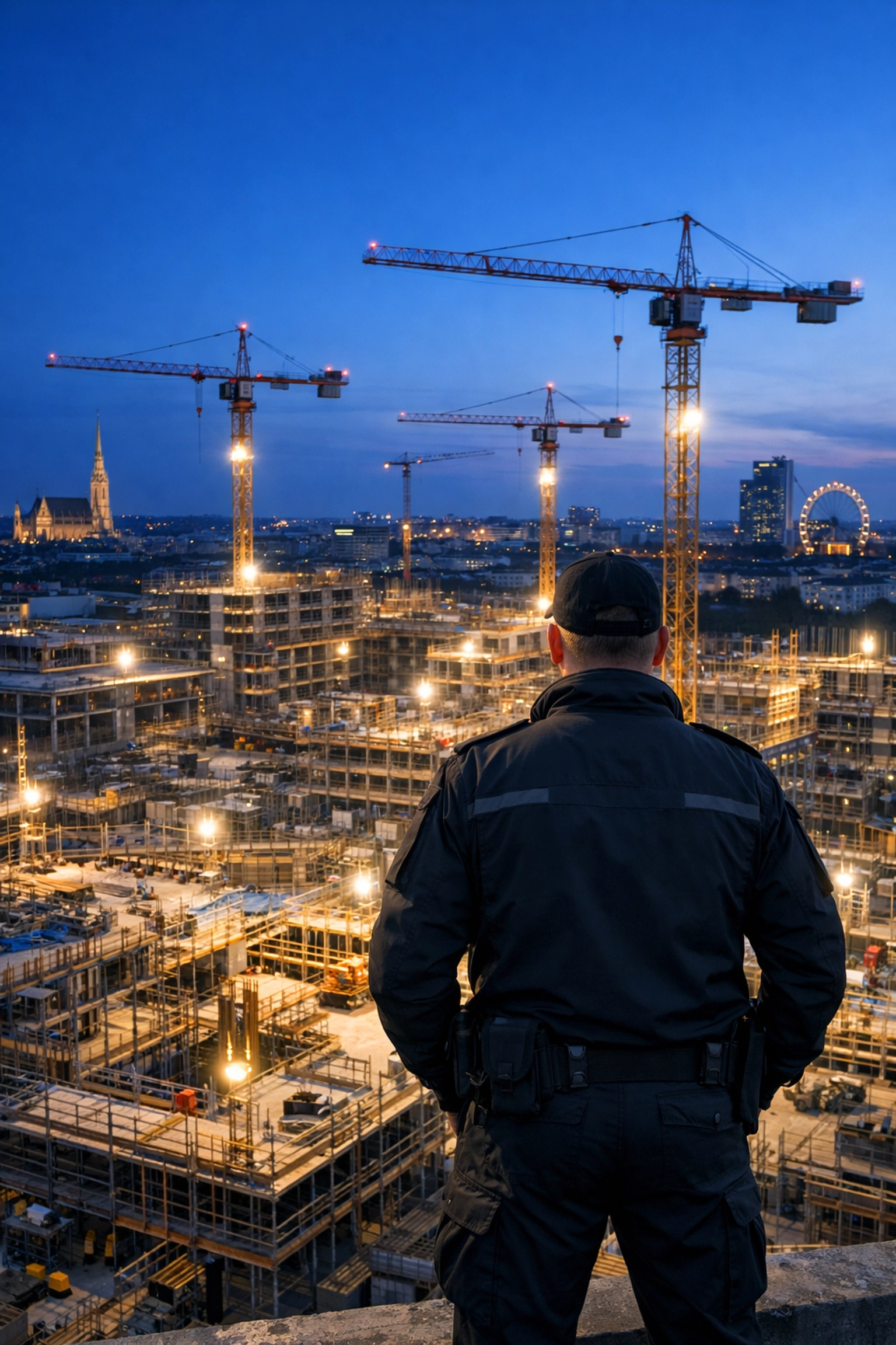 Umfassende Überwachung einer Wiener Baustelle durch ein kompetentes Sicherheitsunternehmen.