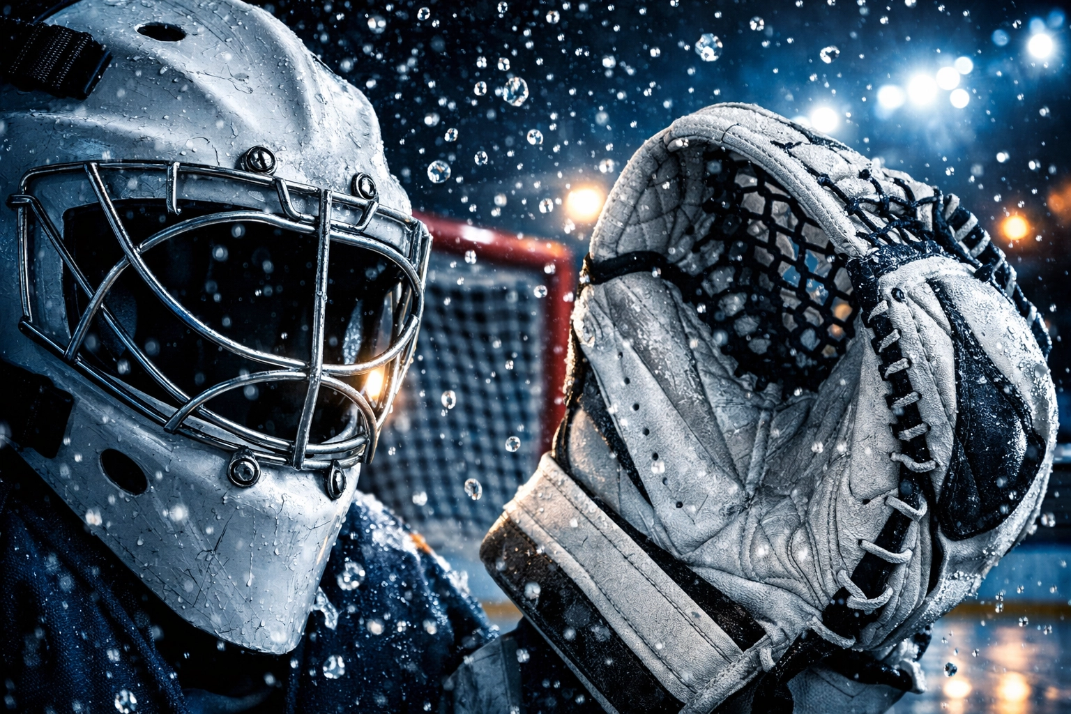 Eishockey-Torwart Ausrüstung symbolisiert defensive Stärke bei Olympia-Wetten