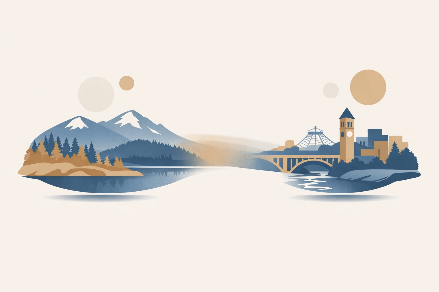 Visual comparison of North Idaho and Spokane real estate markets illustrating value for first-time home buyers.