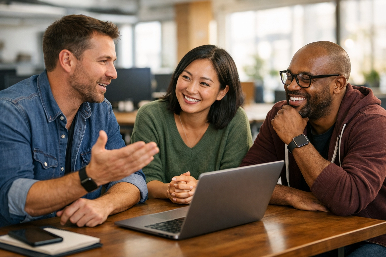 IT professionals collaborating on Agentic AI workflows with a ServiceNow implementation partner for higher ROI.