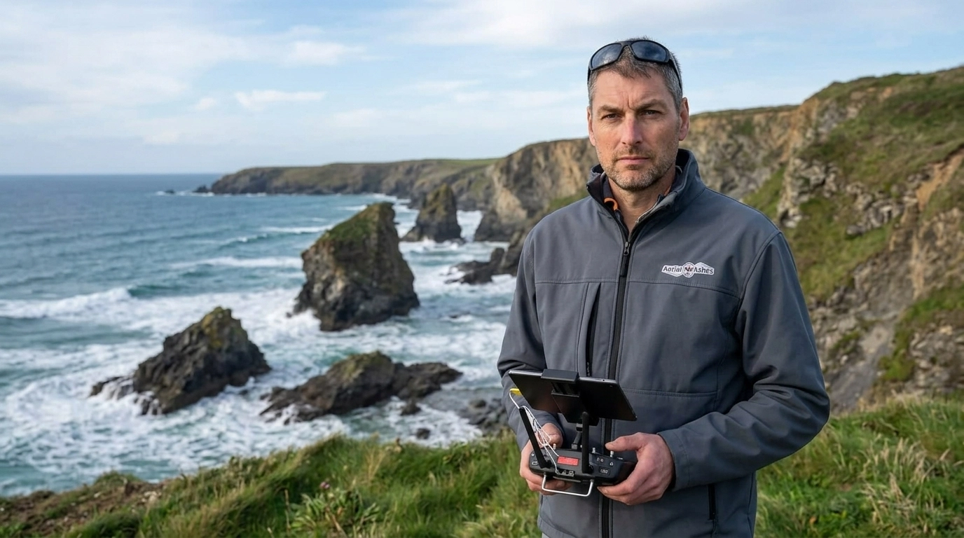Drone operator at Bedruthan