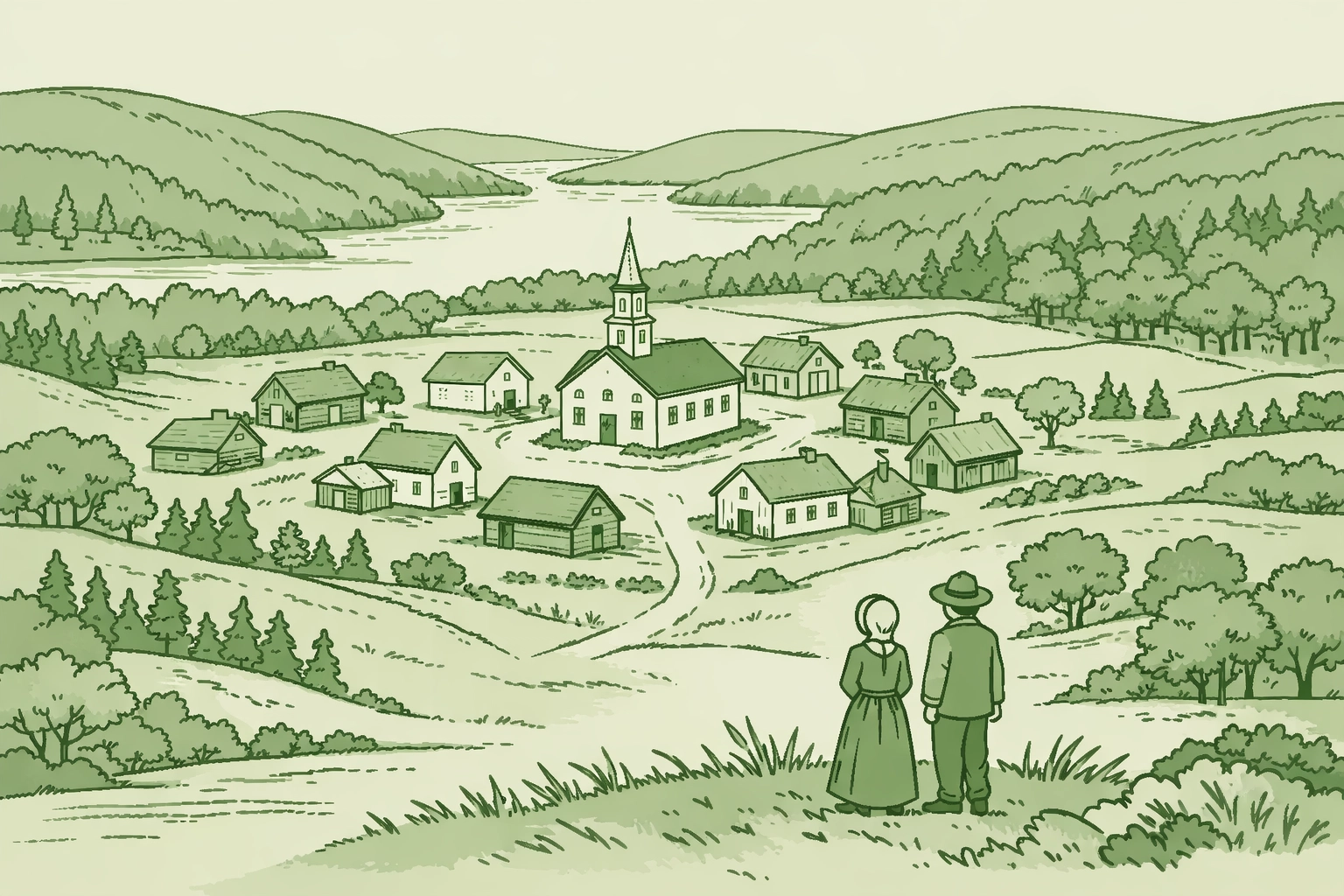 Jerusalem, New York sanctuary settlement founded by the Public Universal Friend in 1790s