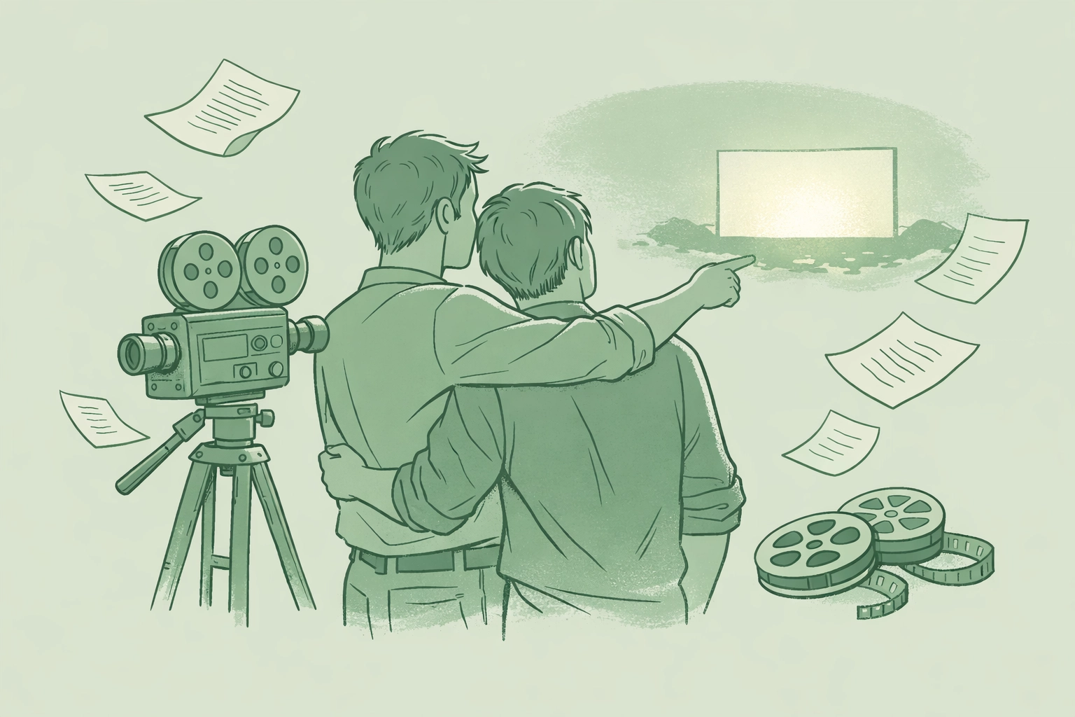 MM romance authors and filmmakers collaborating on screenplay adaptation for streaming platforms