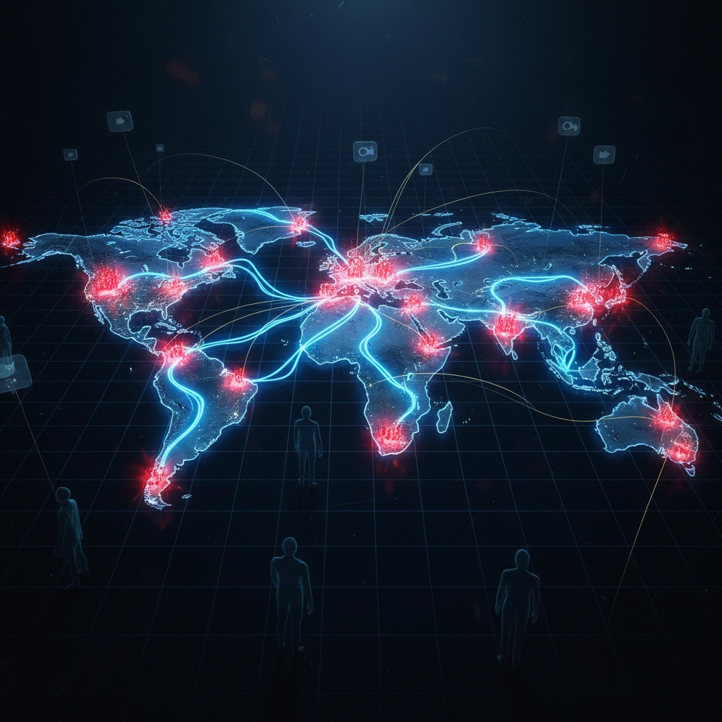 The Great Hack global data network map on data privacy