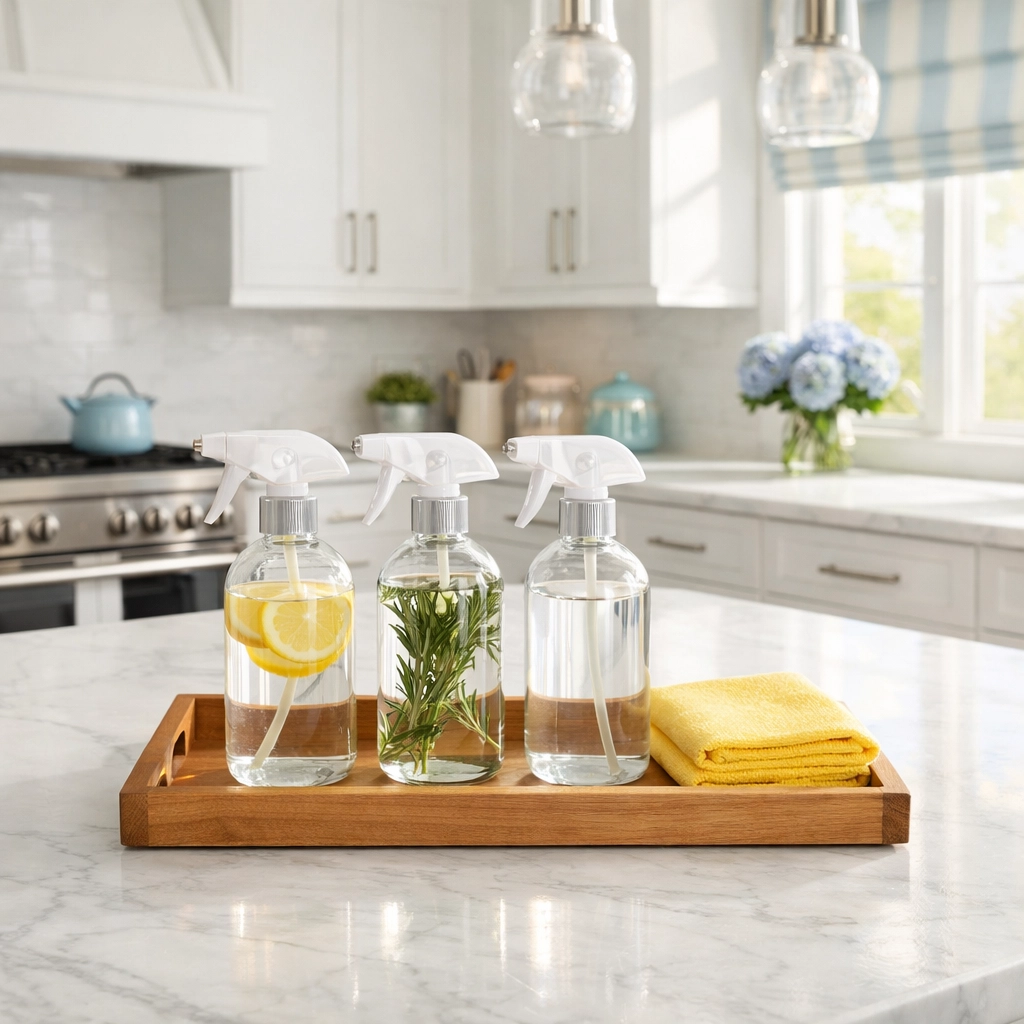 Spotless kitchen in Winchendon MA cleaned with eco-friendly products for healthier house cleaning Winchendon MA results.