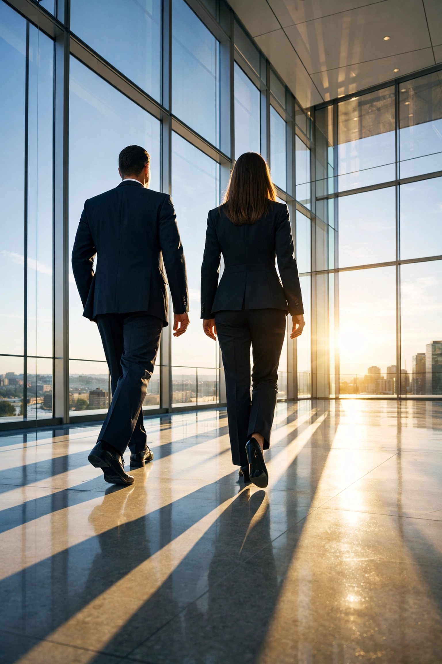 Business executives at corporate headquarters planning a strategic national workforce development rollout.