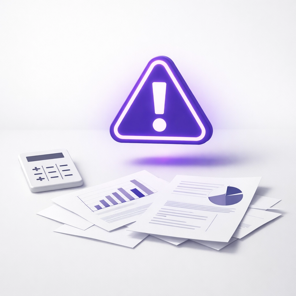 Audit alert visualization showing tax penalty risks for businesses with poor bookkeeping