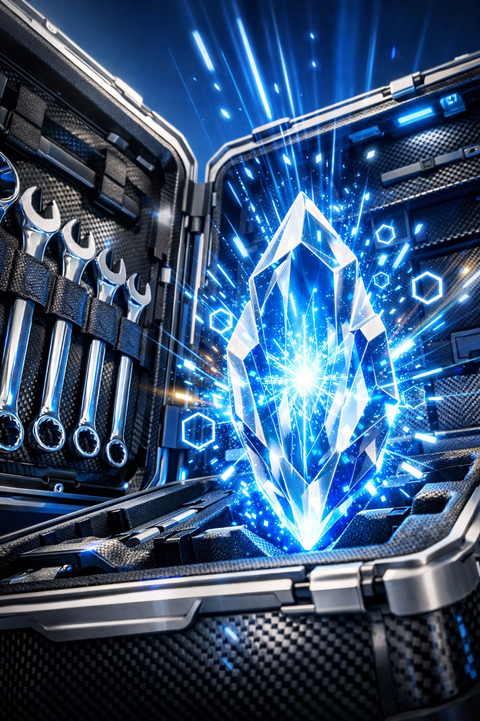 Die digitale Werkzeugkiste mit KI-Tools für den modernen Handwerksbetrieb der Zukunft.