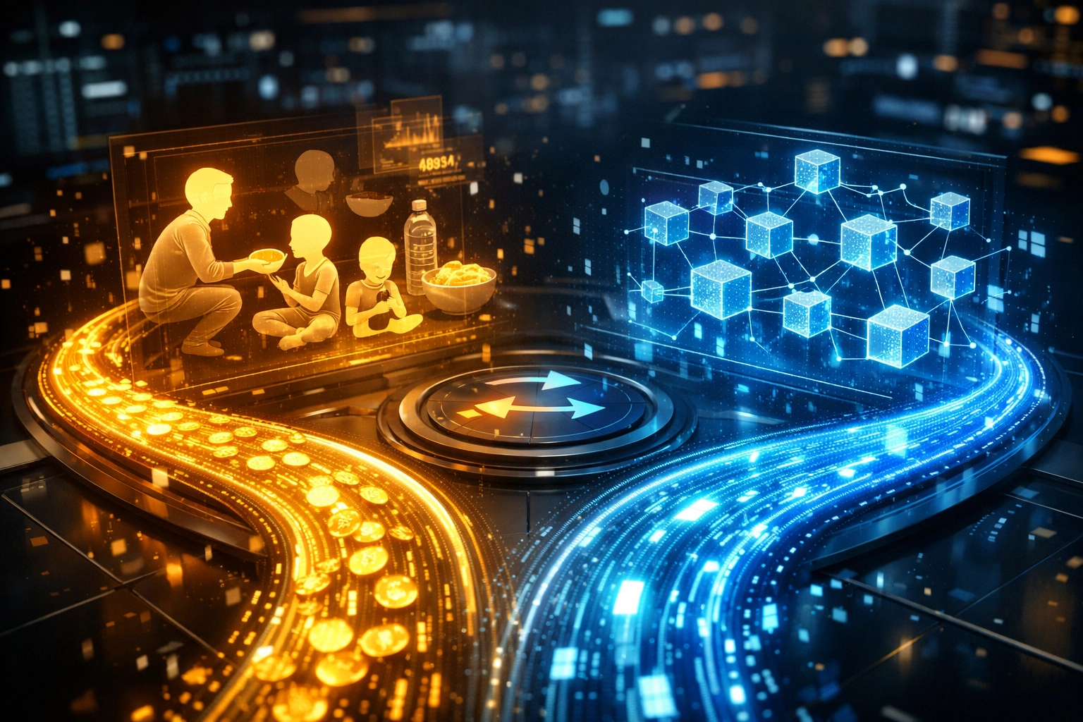 Larecoin transaction flow splitting 1.5% tax between charity funding and network operations