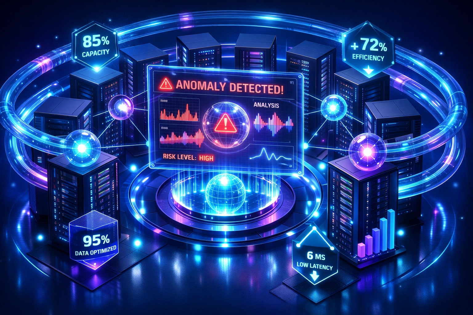 ServiceNow ITOM cloud infrastructure monitoring with AI-powered anomaly detection and capacity optimization