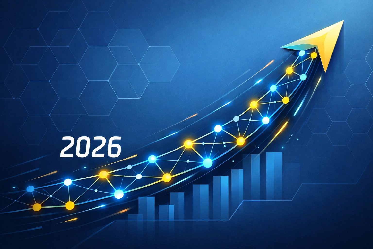 Abstract upward arrow representing the rapid 2026 SaaS CPC growth and rising ad costs.