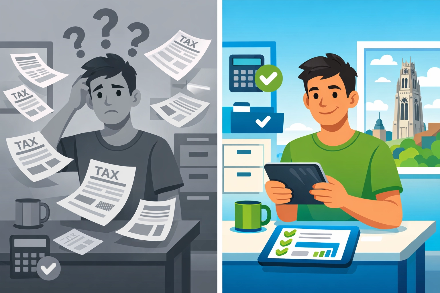 Comparison of paper tax forms versus digital free filing software