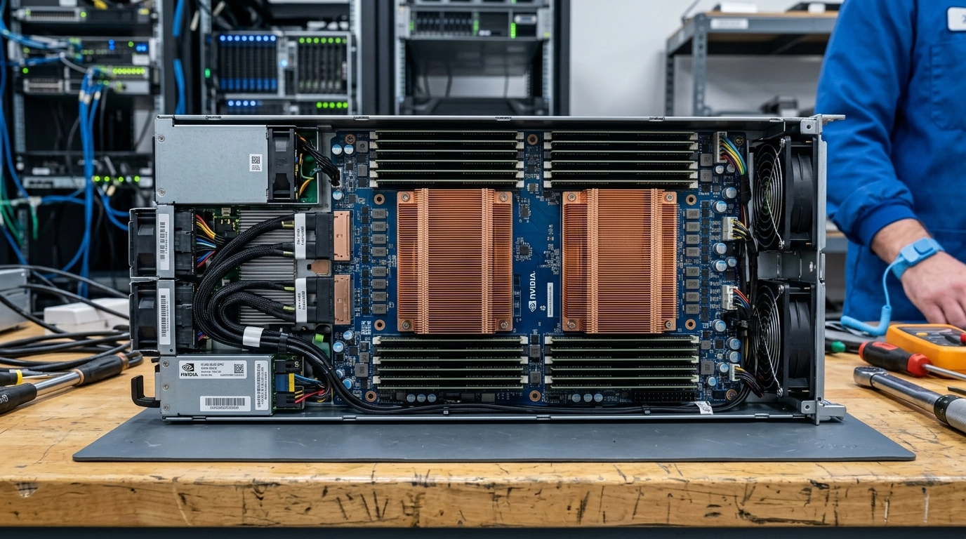 GPU server internal components