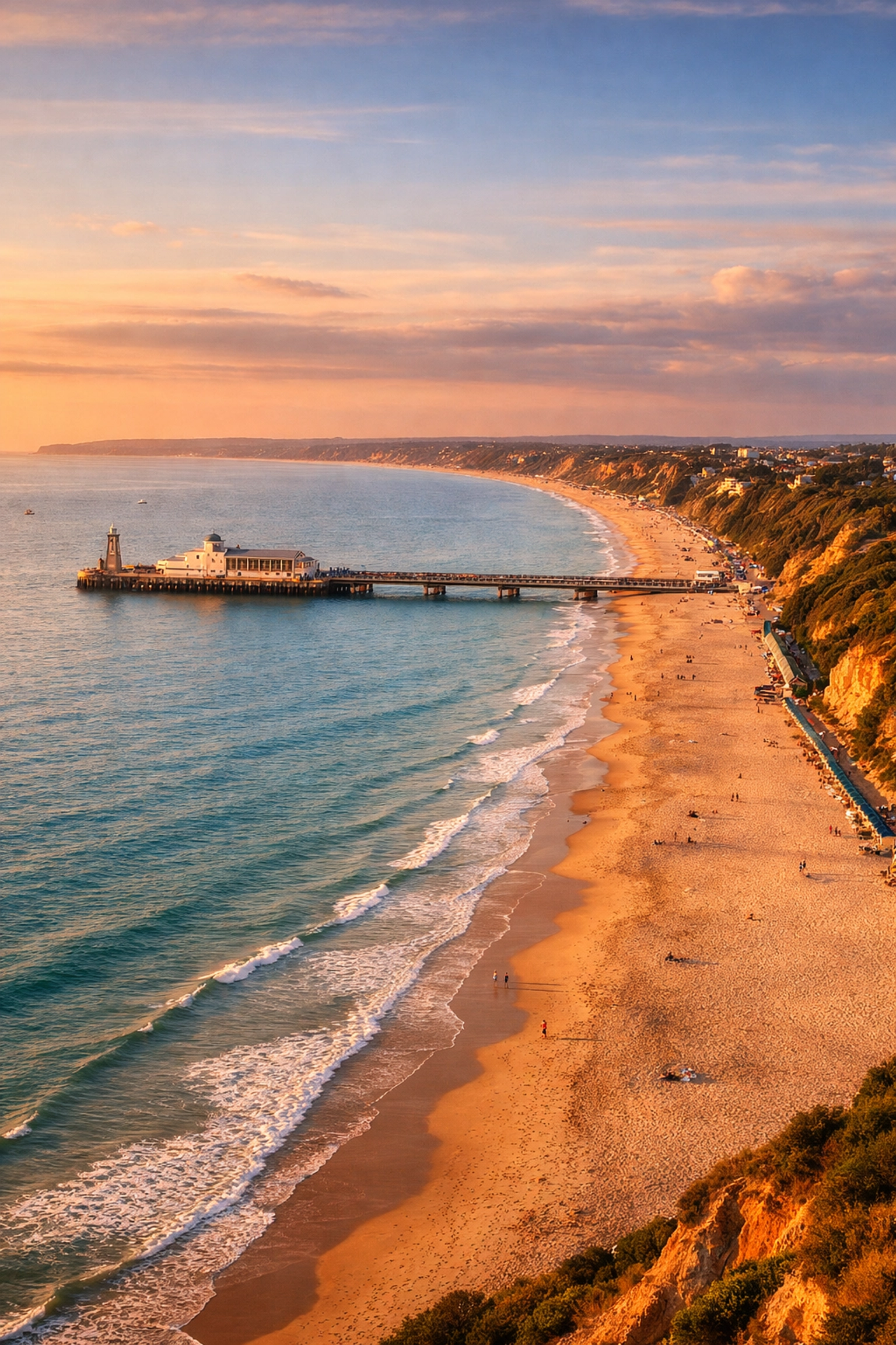 Bournemouth Beach golden coastline perfect for ashes scattering ceremony