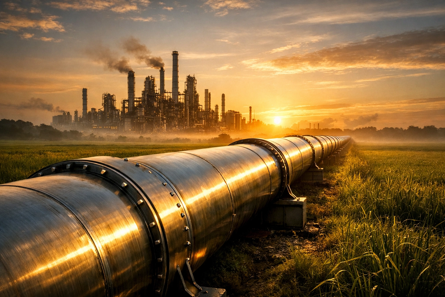 Corporate news India: The India-Bangladesh Friendship Pipeline transporting diesel through rural landscapes.