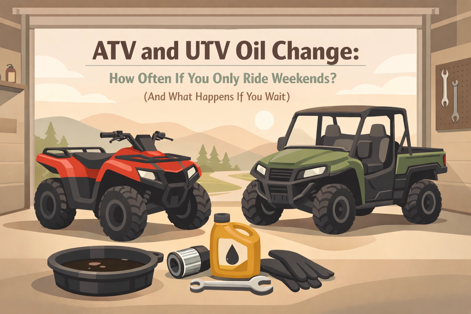 [HERO] ATV and UTV Oil Change: How Often If You Only Ride Weekends? (And What Happens If You Wait)