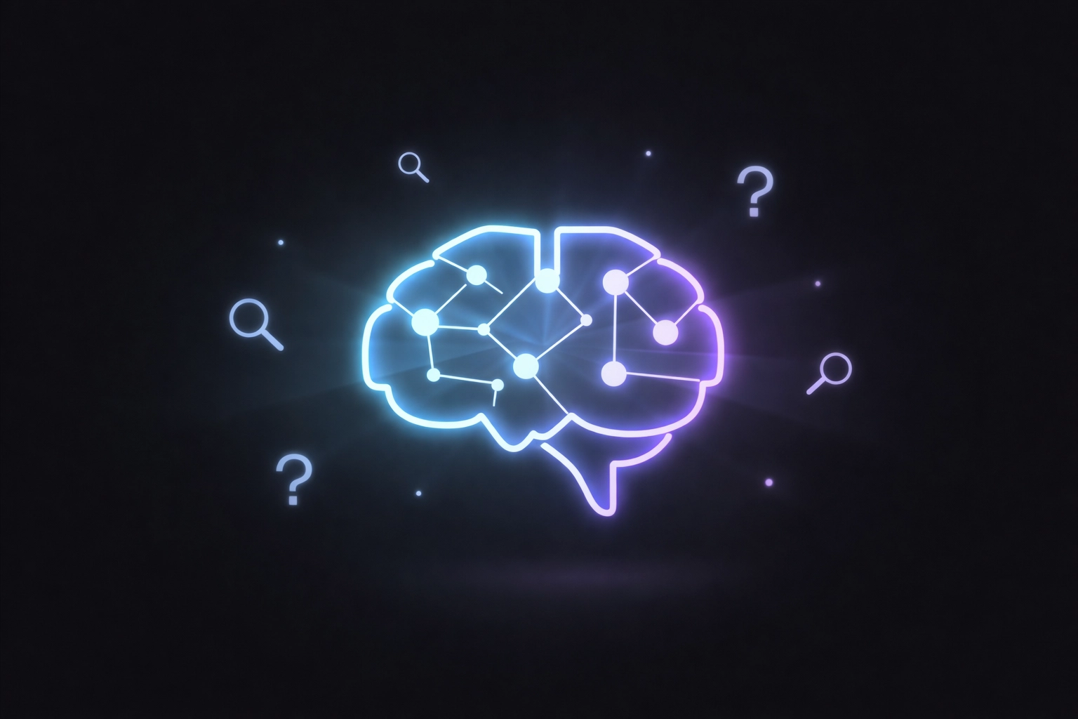 AI-powered brain icon representing how AI search results process and deliver information