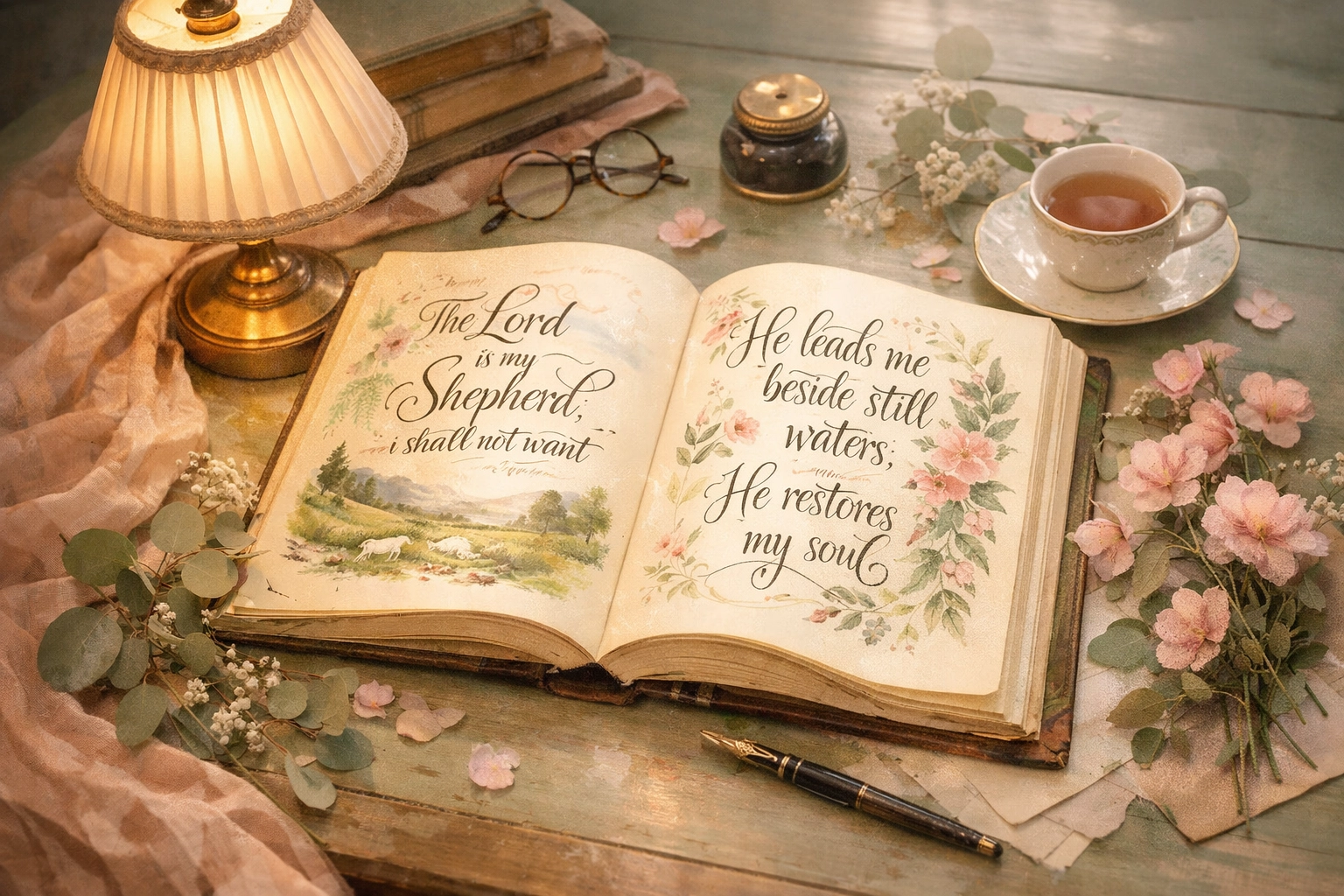 Bukalah Alkitab yang dihias indah ini dan mulailah perjalanan yang menakjubkan melalui kitab suci.