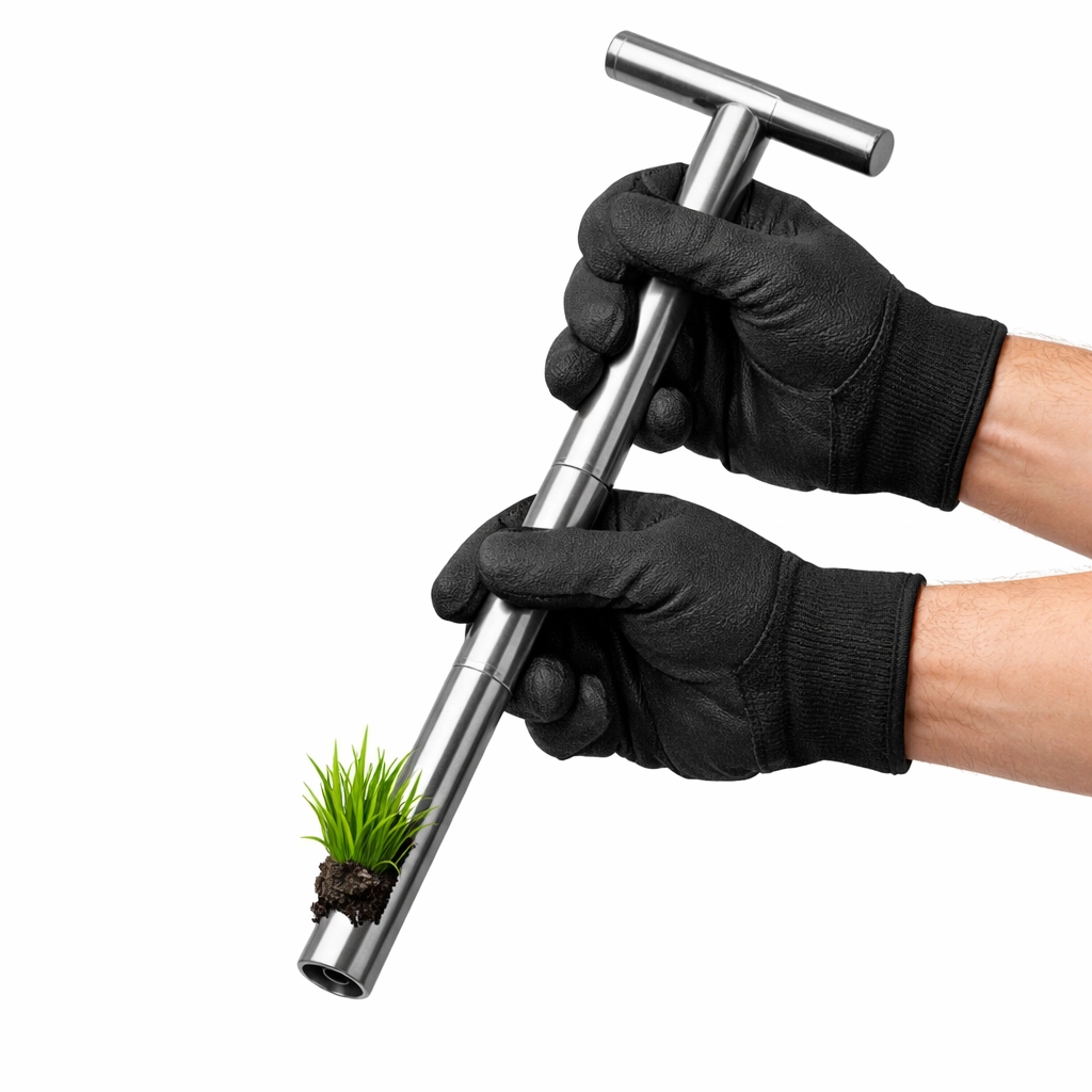 Professional soil inspection by Great American Pest Solutions to ensure a healthy, pest-free lawn in Georgia.