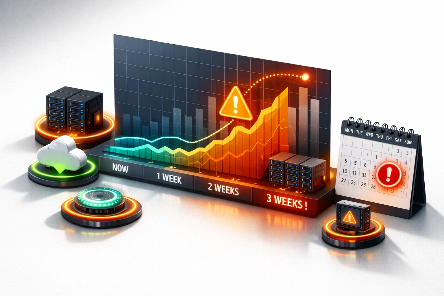 ServiceNow predictive analytics timeline forecasting infrastructure issues before they impact operations