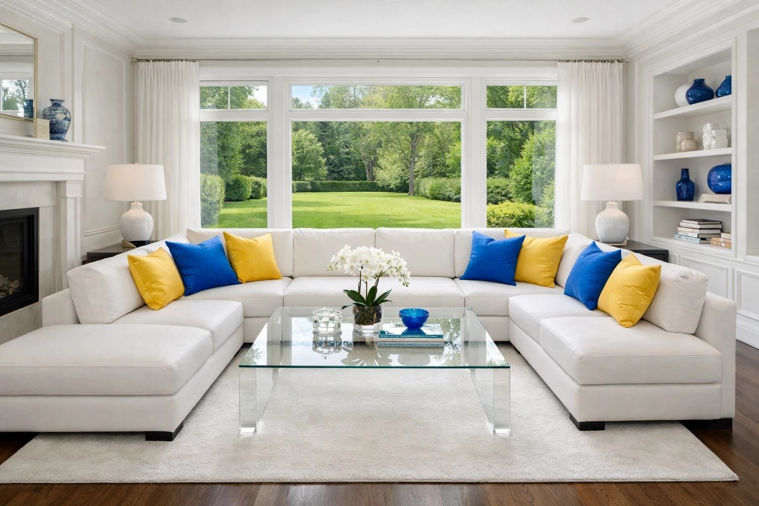 A Wellesley living room perfectly maintained by the best house cleaning services MA with the Ninja Standard.