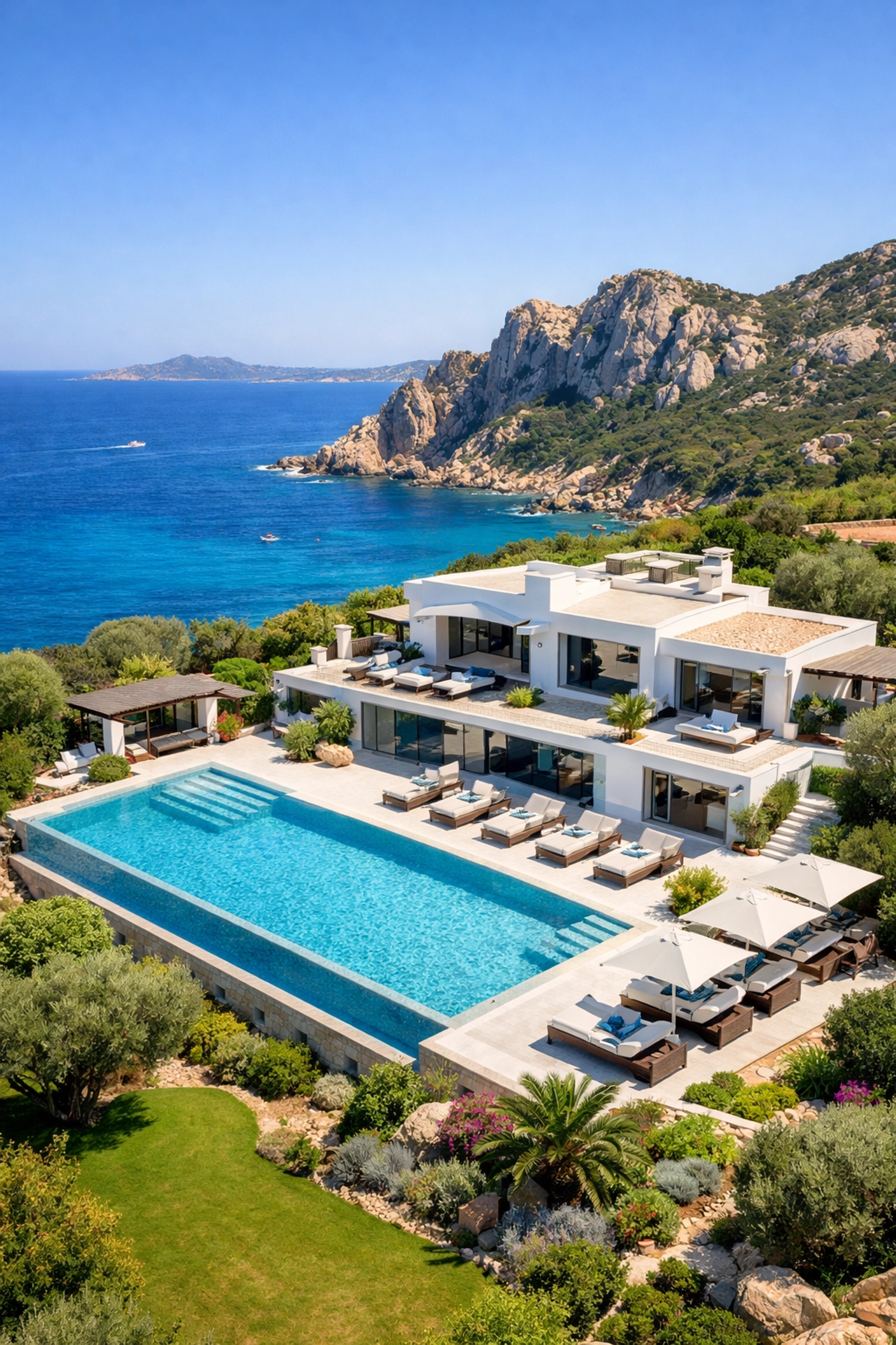 Luxury Sardinia villa with private infinity pool and coastal views