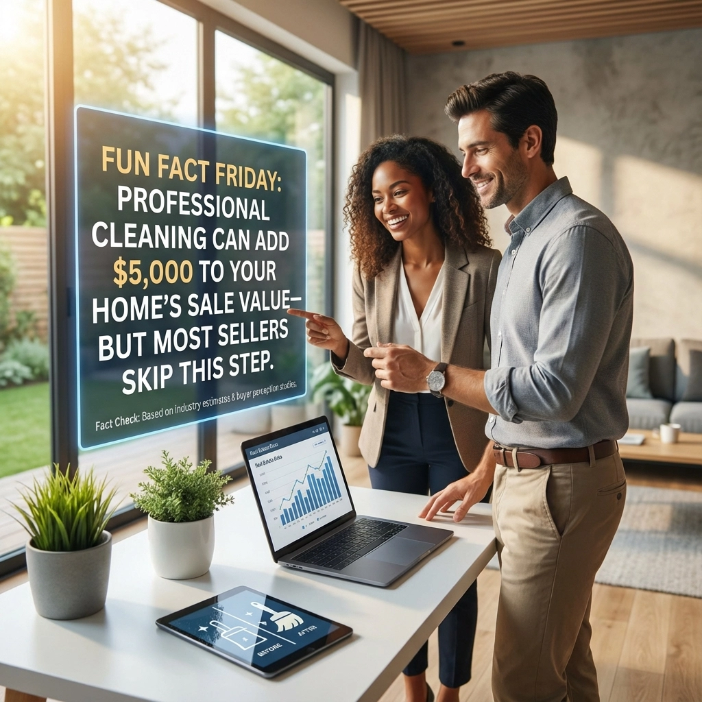 Fun Fact Friday: Professional Cleaning Can Add $5,000 to Your Home's Sale Value: But Most Sellers Skip This Step