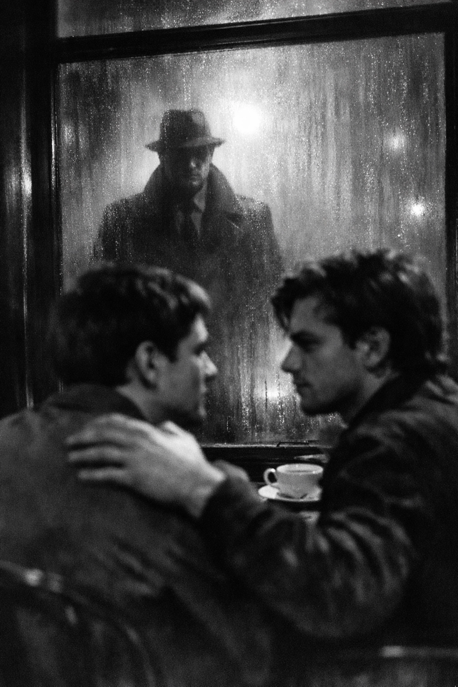 KGB surveillance of gay couple at Soviet café in 1970s Leningrad during communist era