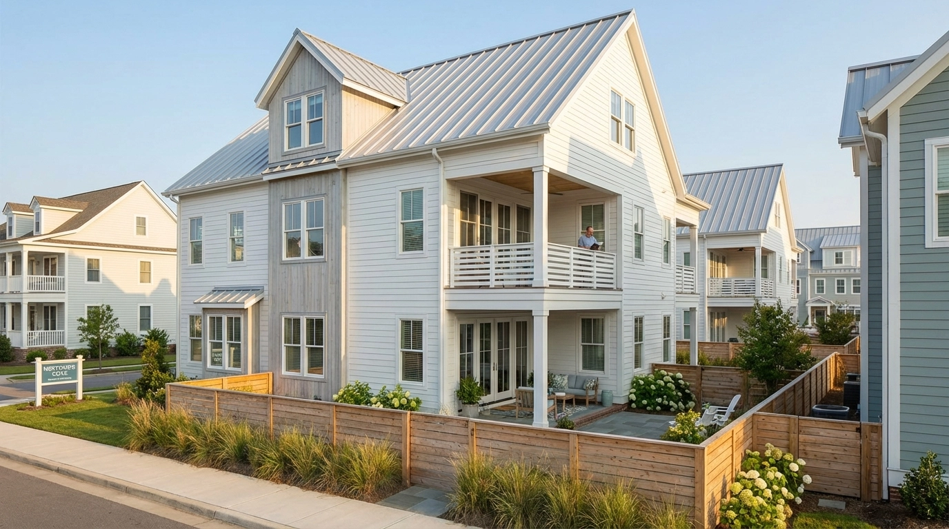 Virginia Beach modern townhouse with private fenced yard