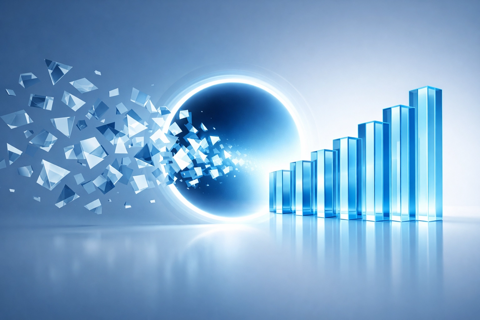 AI workflow automation transforming chaotic manual data into organized business intelligence.