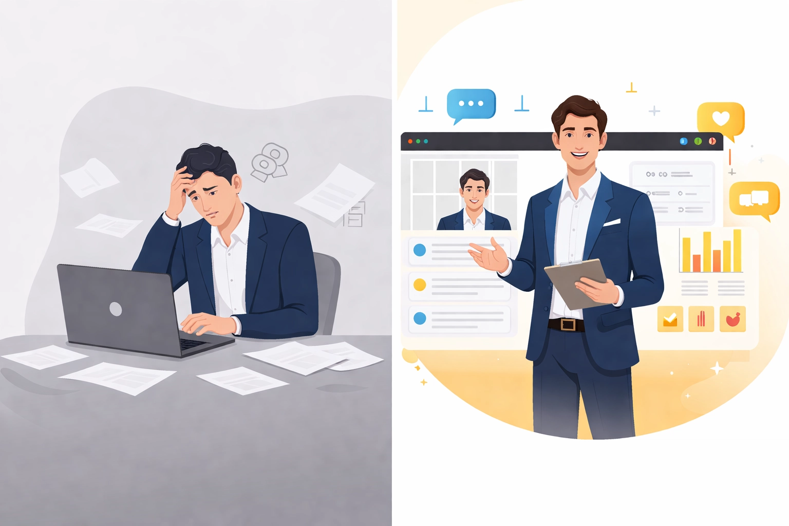 Comparison of basic video calls versus a webinar platform for network marketing with engagement tools