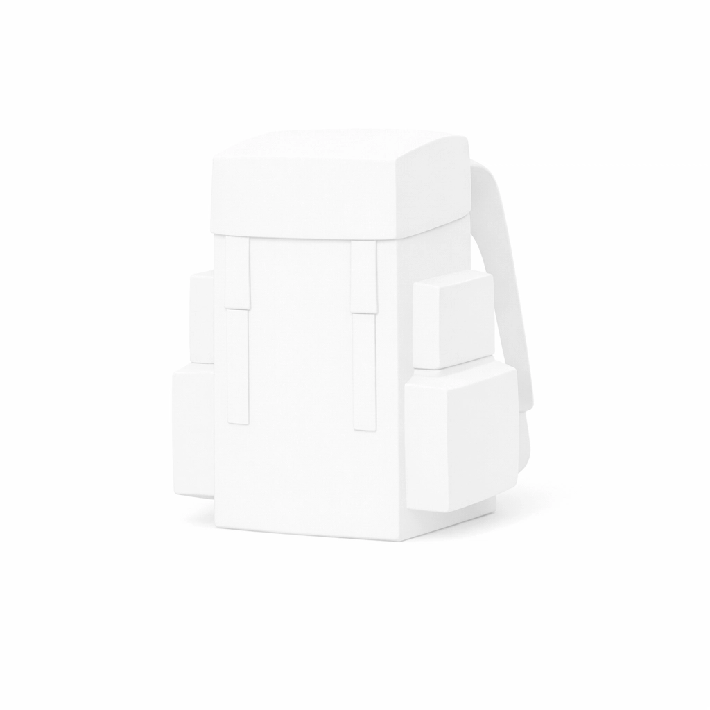 Minimalist white rucking pack representing the daily grind and tactical fitness gear mindset of a sovereign veteran.