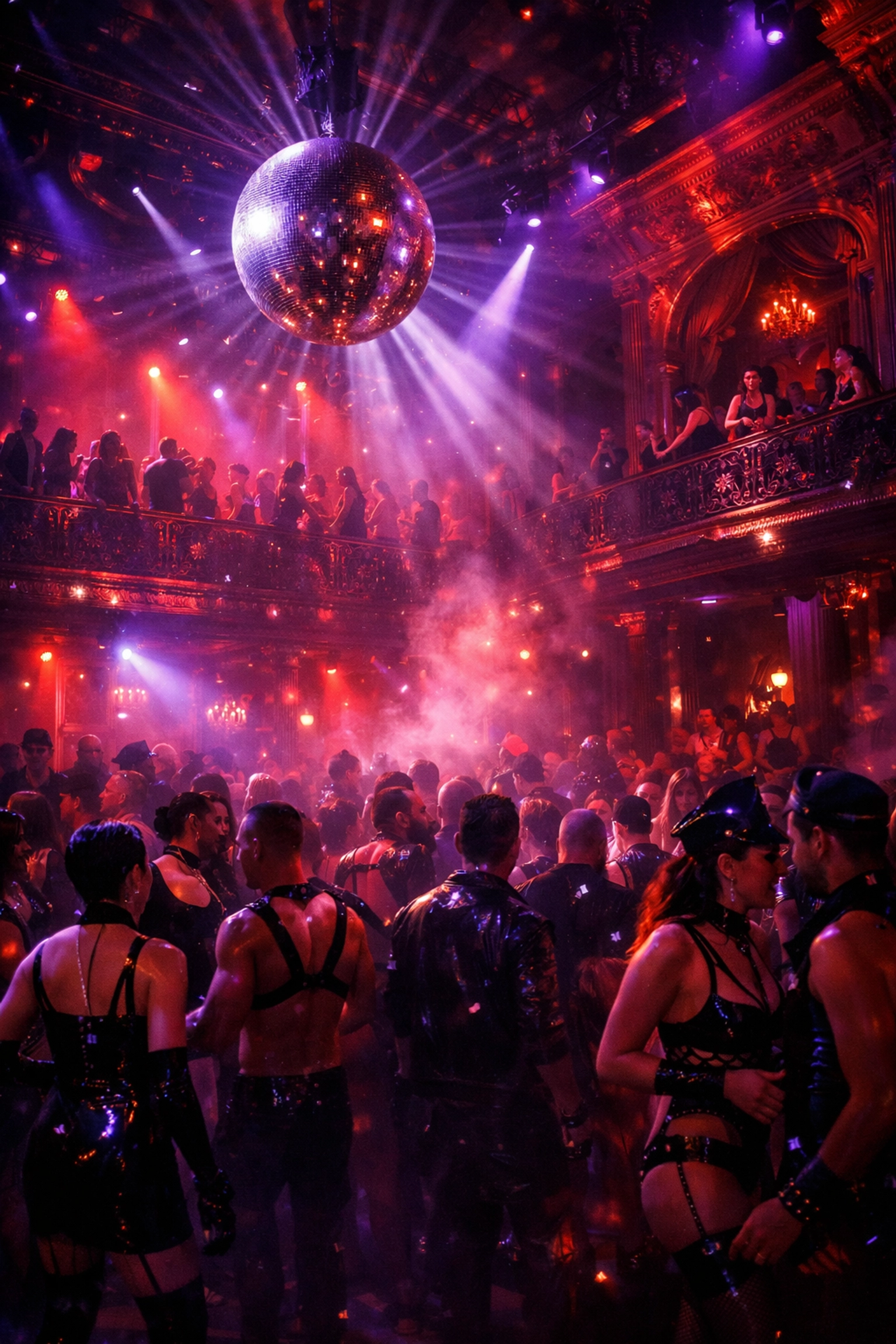 Converted theater nightclub in Berlin with multiple levels and dance floors