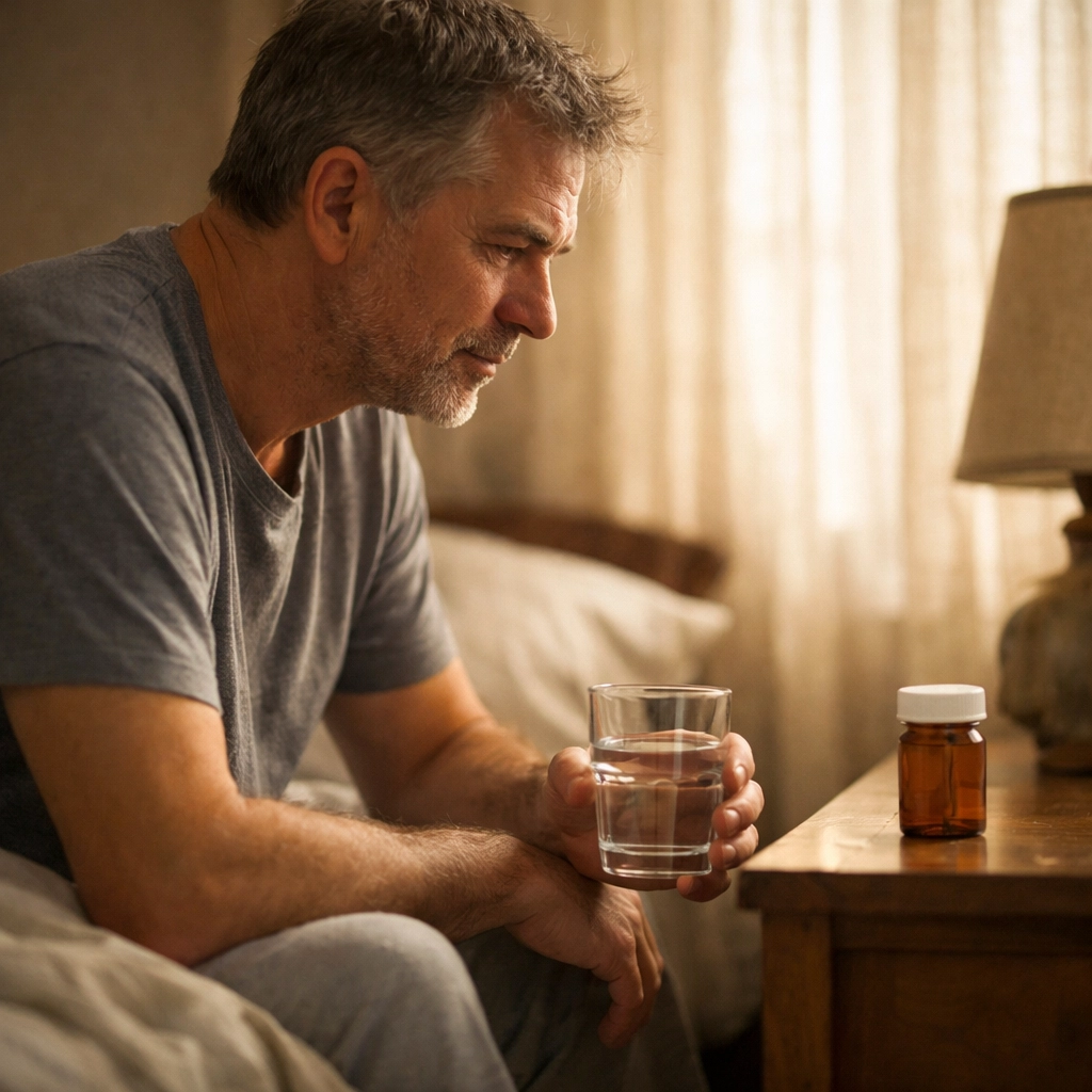 Férfi tablettát fontolgat merevedési zavar kezelésére