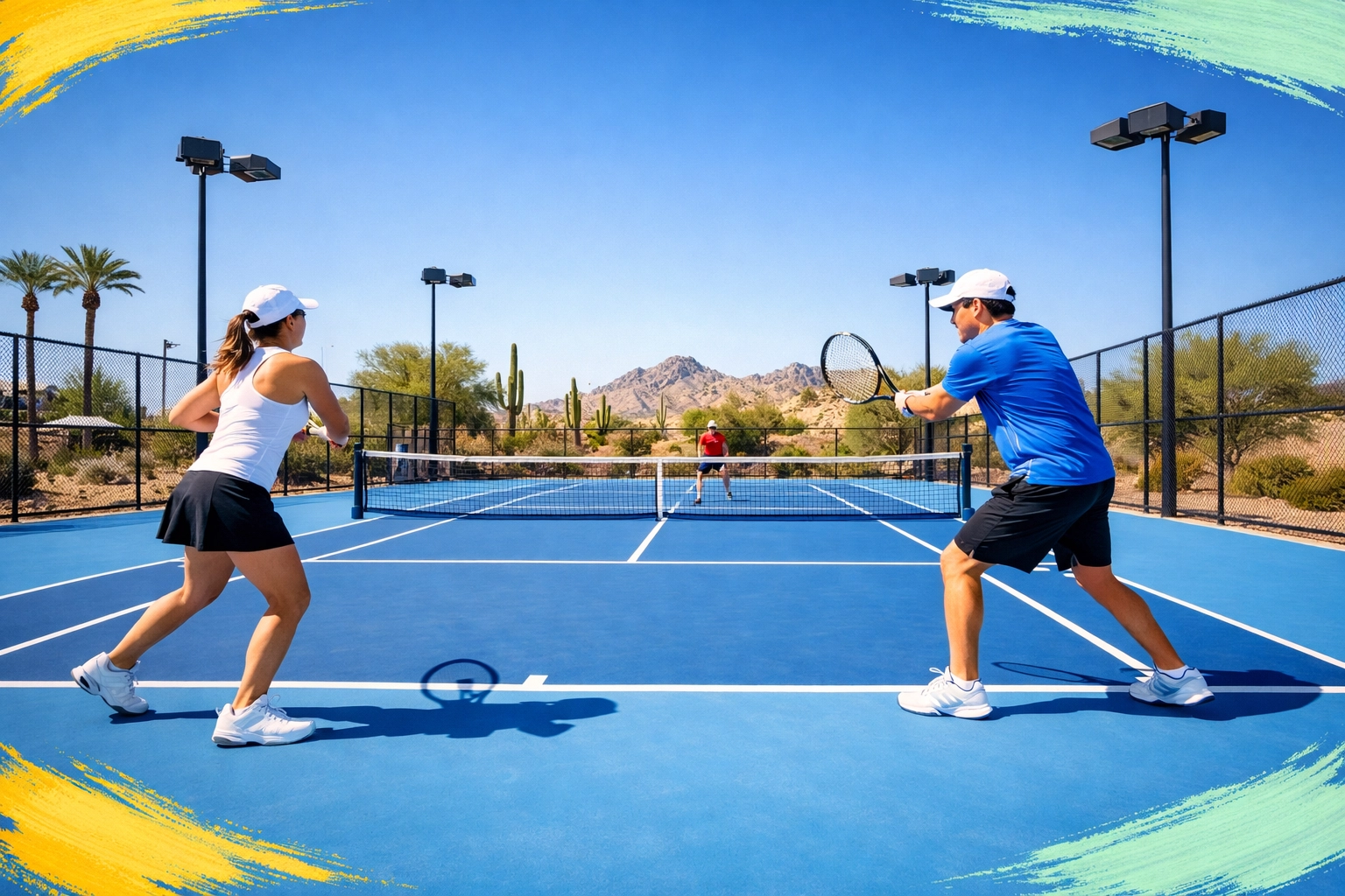 Outdoor tennis courts at Surprise Tennis & Racquet Complex in Arizona