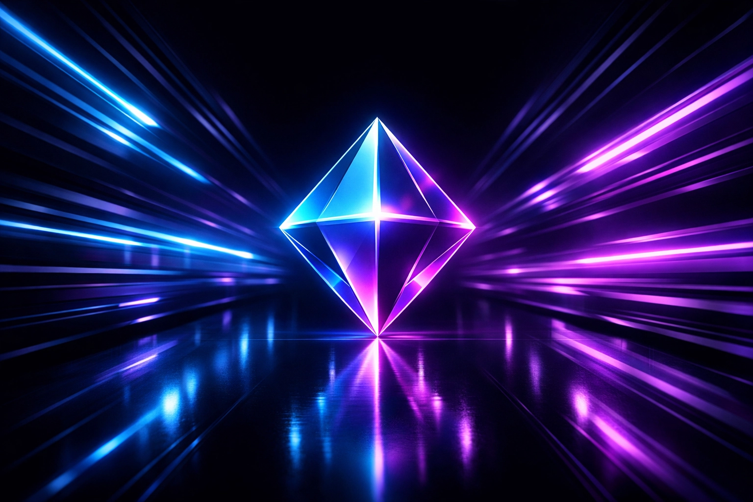 Futuristic light tunnel representing high-speed web hosting and optimized core web vitals for small businesses.