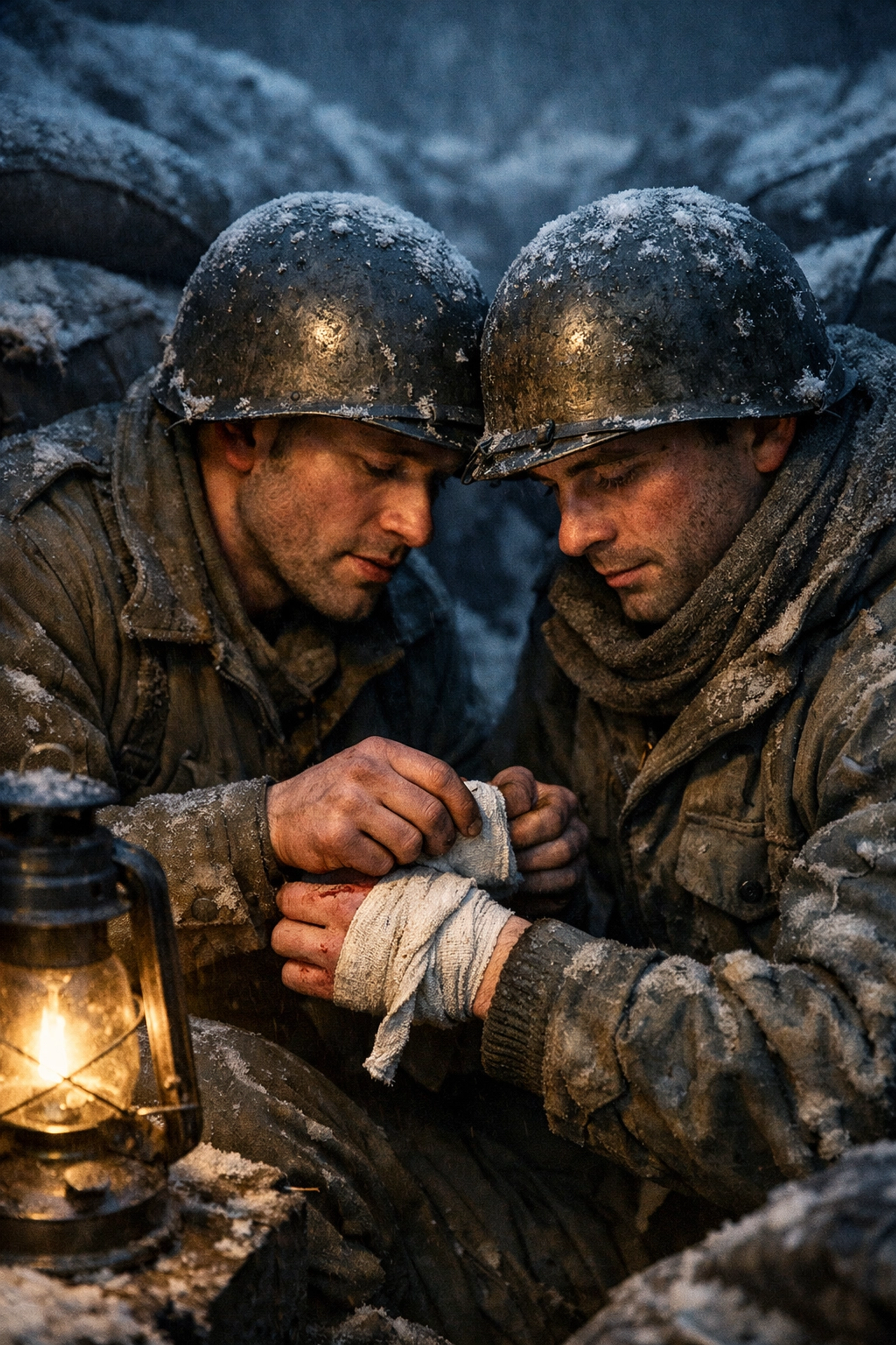 Gay soldiers caring for each other during Battle of Monte Castello, WWII Italy