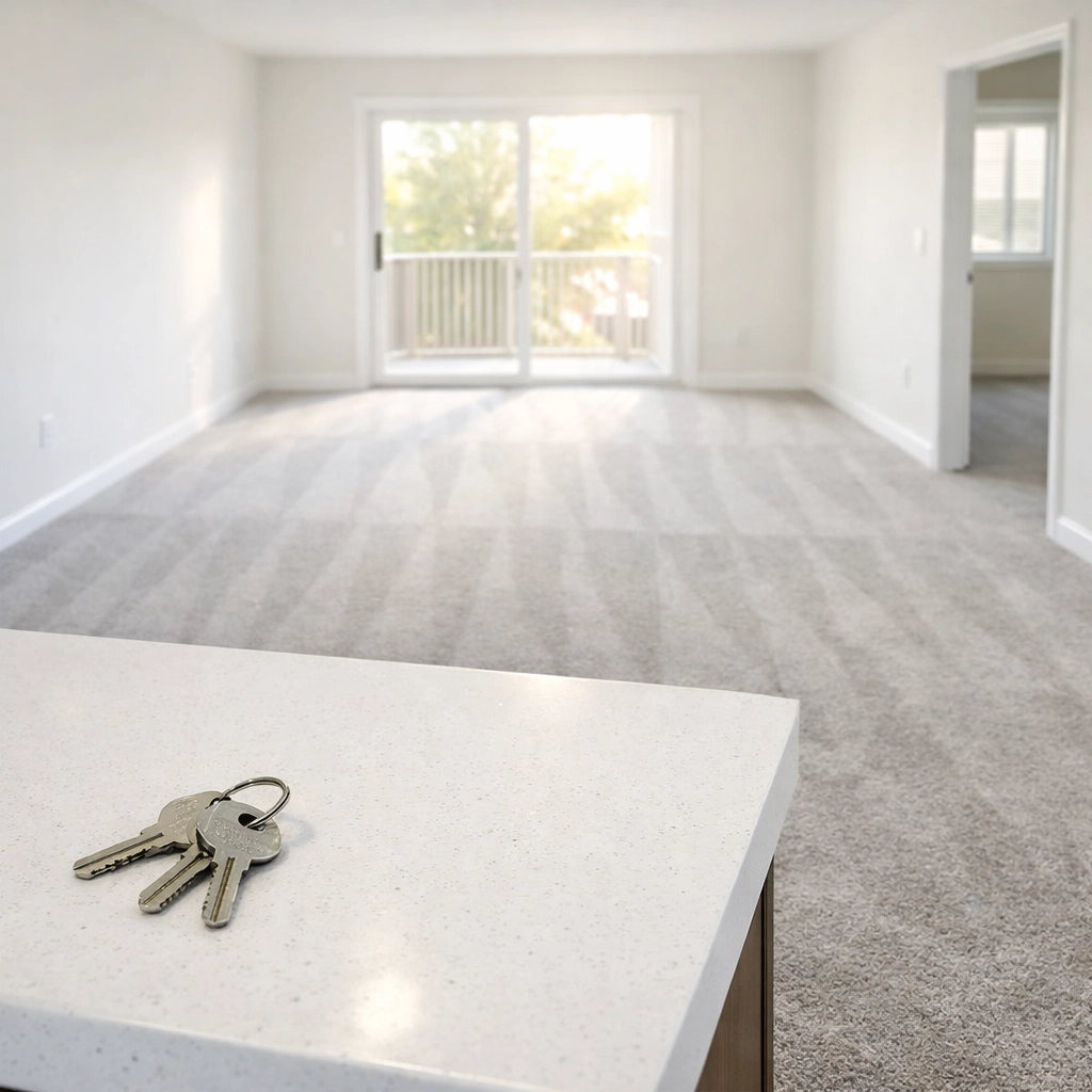 Spotless apartment move out cleaning results in a rent-ready unit for Atlanta property managers.