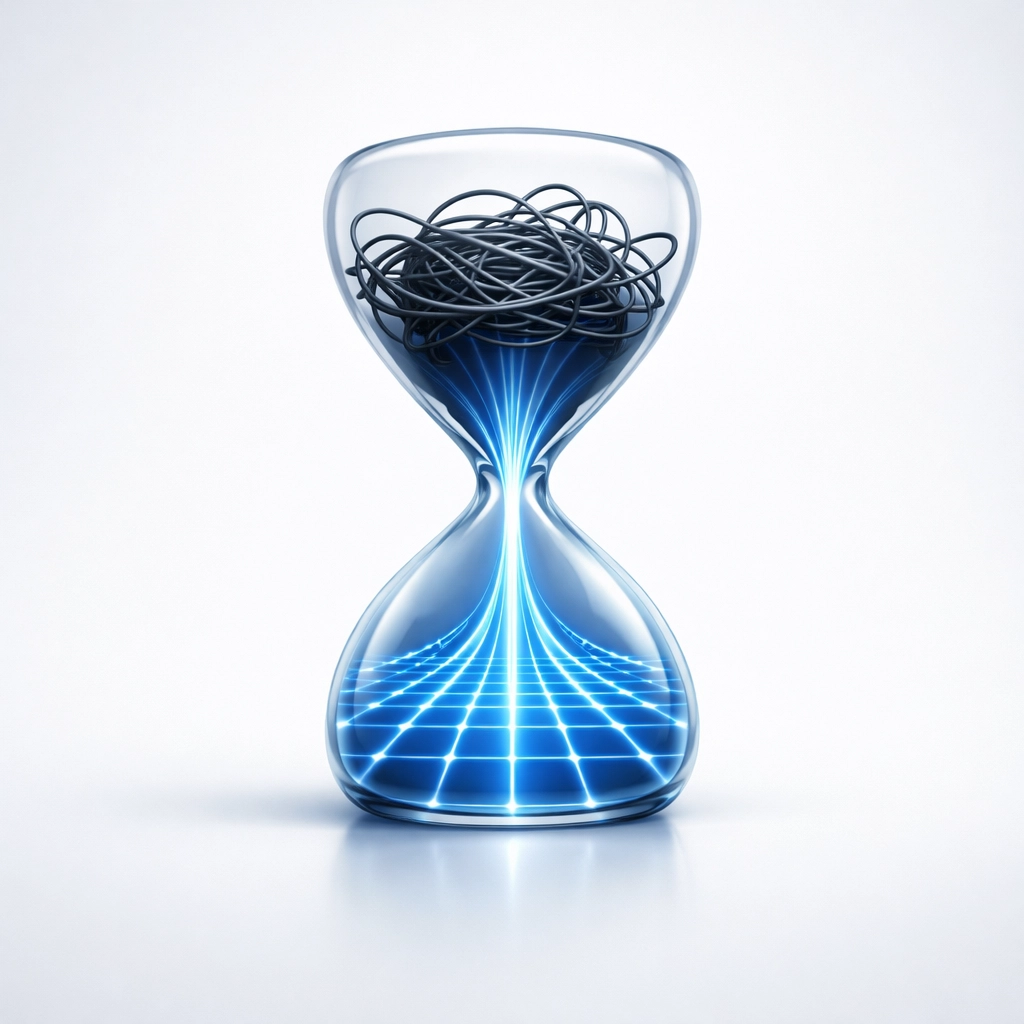 Visualizing time saved and operational flow achieved through strategic business automation consulting.