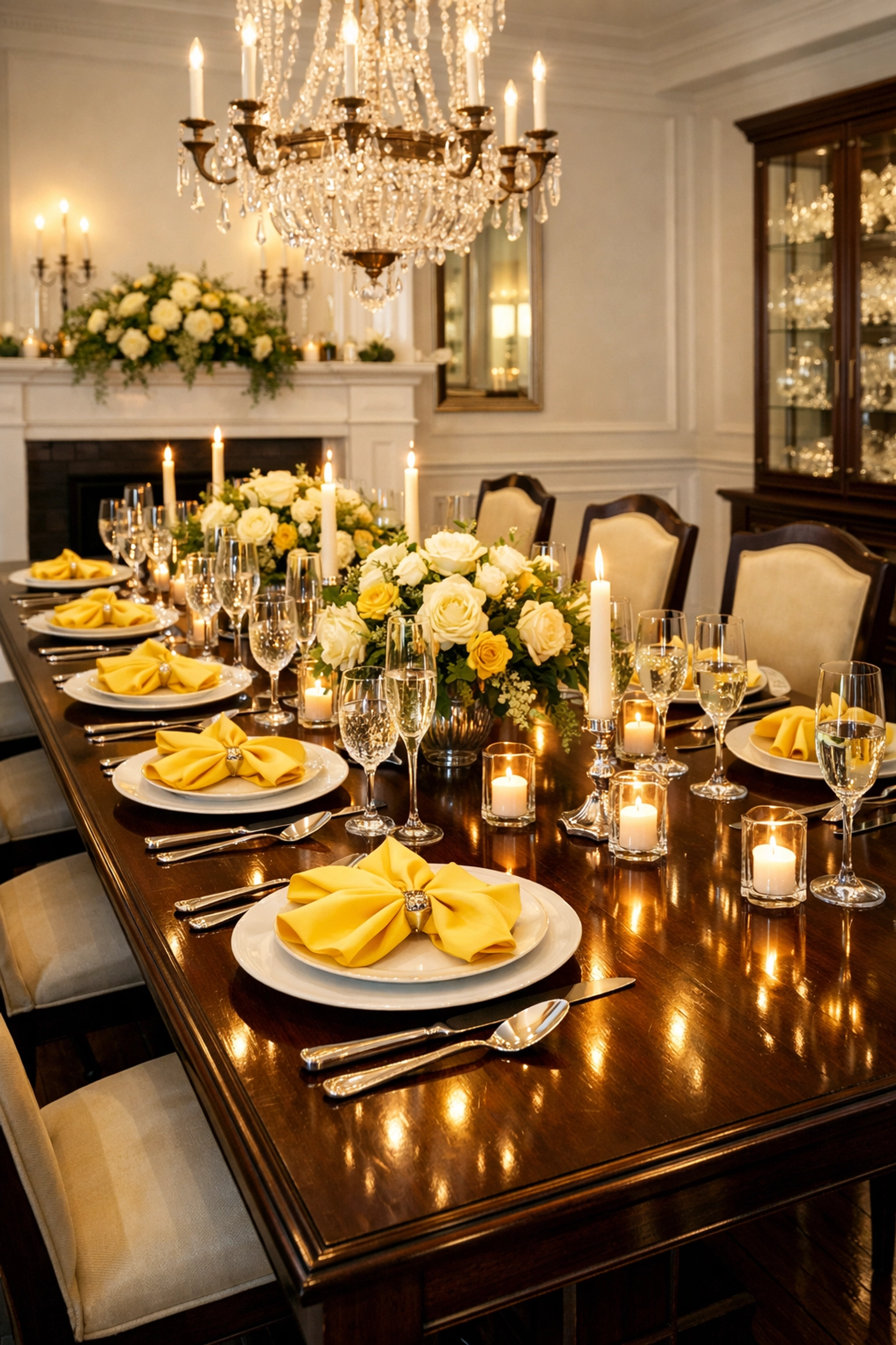 Spotless formal dining room in Westwood, guest-ready after a premium residential cleaning service.