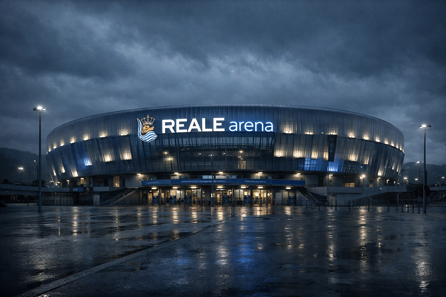 Real Sociedad Reale Arena stadium before Barcelona La Liga fixture