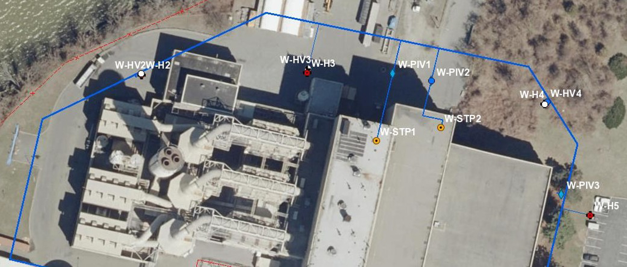 Environmental assessment showing aerial site mapping