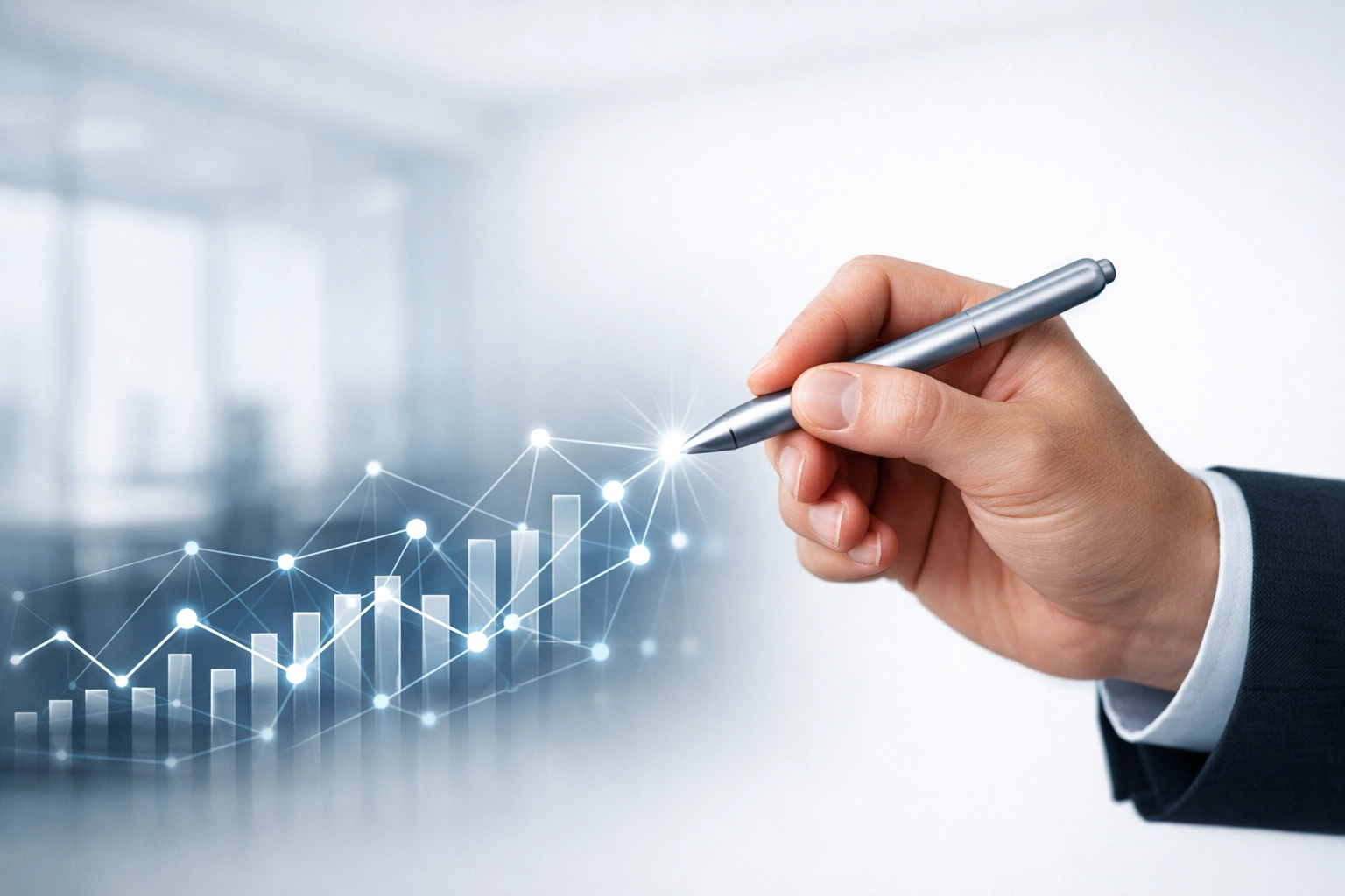 Sales manager using a diagnostic tool to identify team skill gaps through precise data visualization.