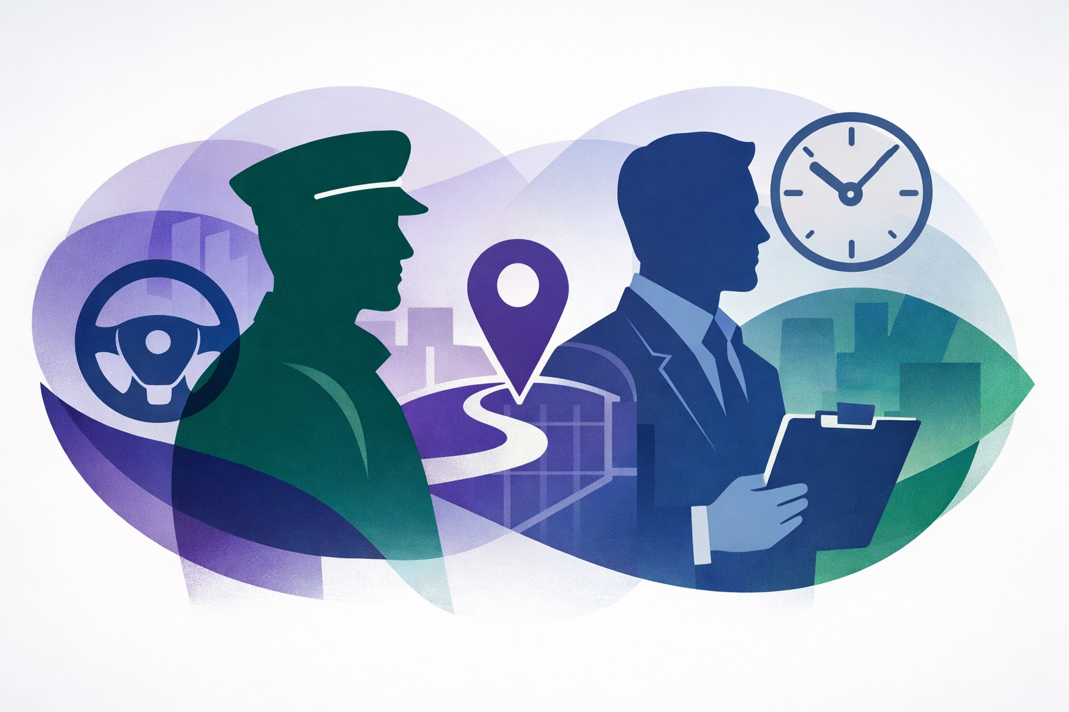 Professional partnership between a driver and a logistics recruitment agency for efficient onboarding.