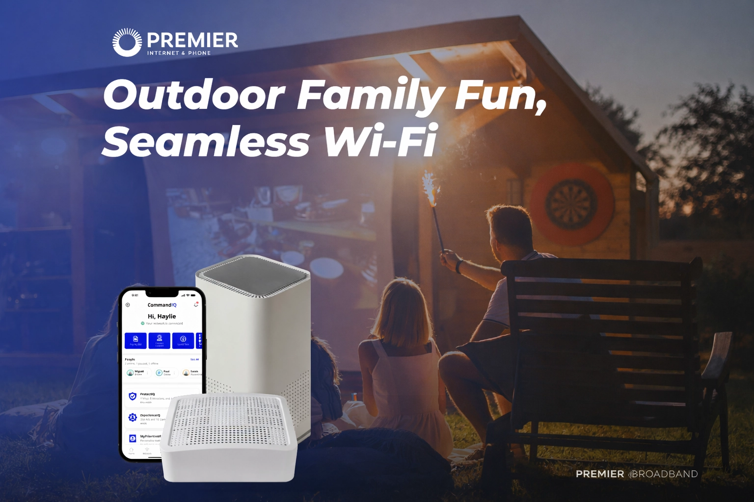 Outdoor Family Movie Night with Mesh Wi-Fi