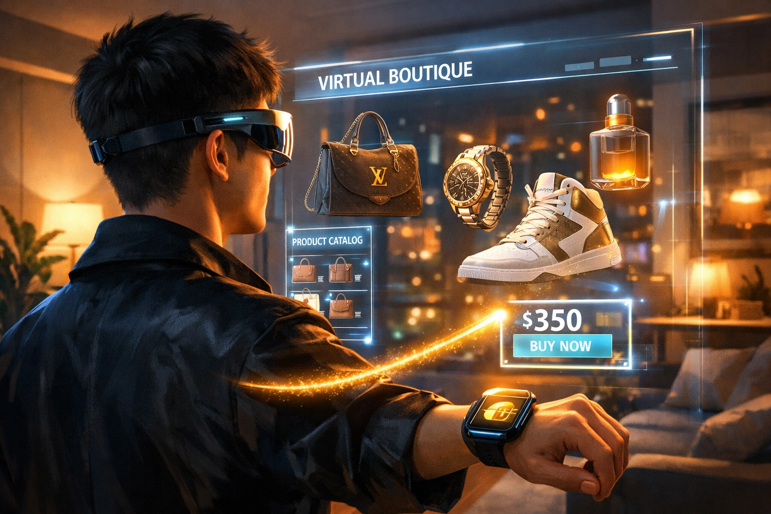 Web3 spatial commerce and metaverse shopping with instant crypto payments via digital wallet.