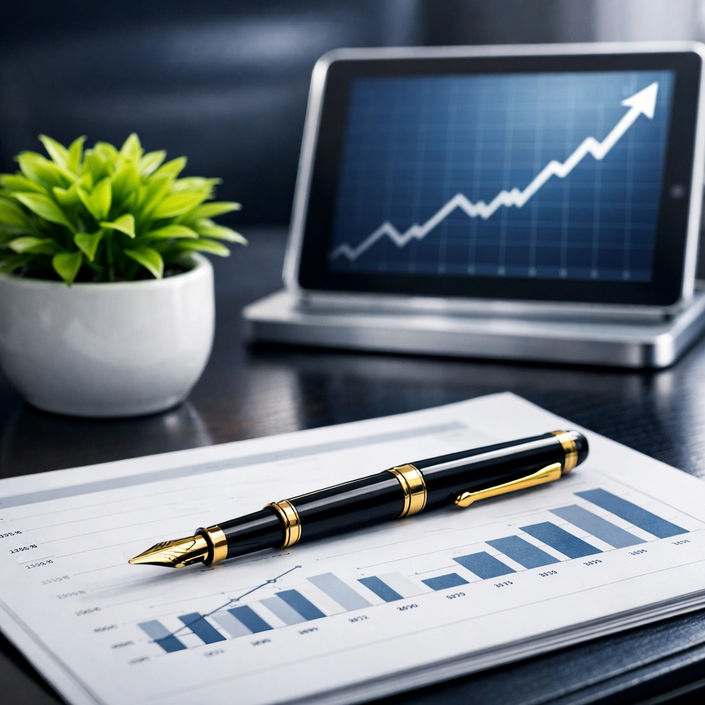 Financial report and growth chart highlighting debt service coverage ratio for a $500k loan.